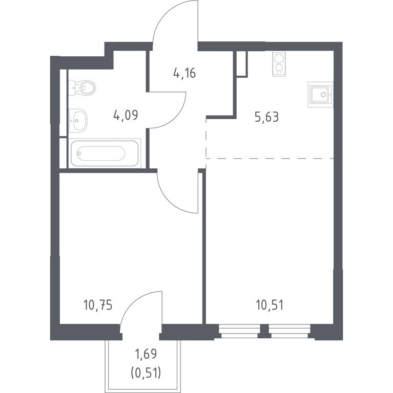 Apartment Sale, 35.65 sq. m. at Kosmicheskiy kvartal, M.K. Tikhonravova Street, Yubileyniy Microdistrict, Korolyov, Moscow Region, Russia #1 Apartment Sale, 35.65 sq. m. at Kosmicheskiy kvartal, M.K. Tikhonravova Street, Yubileyniy Microdistrict, Korolyov, Moscow Region, Russia #1