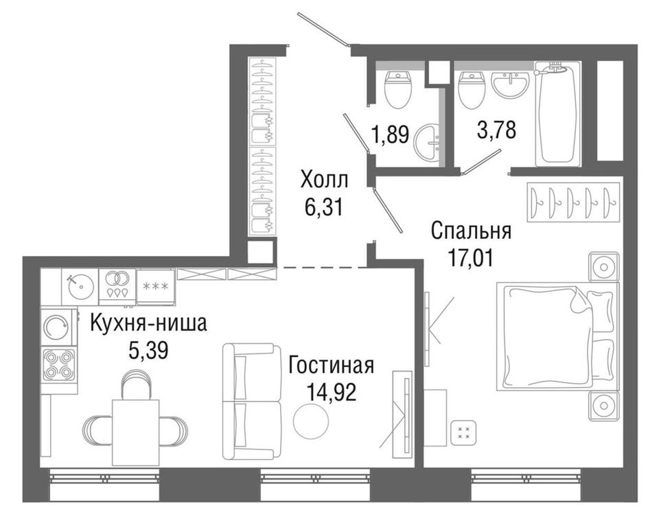 1-BD Apartment Sale, 49.7平方米 at Seliger City, Ilmenskiy Drive, 14к3, Moscow, Russia #1 1-BD Apartment Sale, 49.7平方米 at Seliger City, Ilmenskiy Drive, 14к3, Moscow, Russia #1