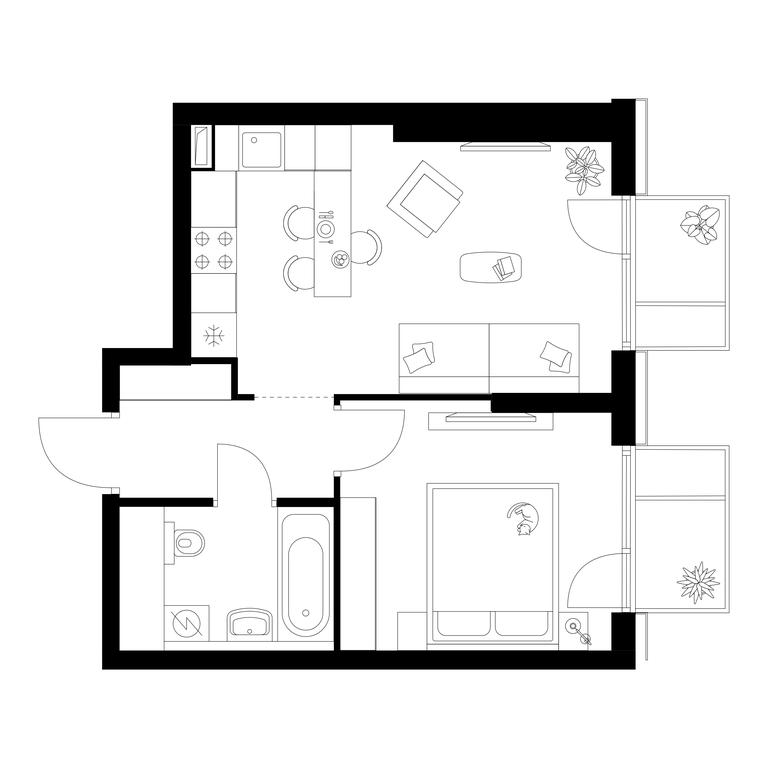 1-BD Apartment Sale, 35.9 sq. m. at Irtyshskiy Kvartal, 2nd Irtyshsky Drive, Moscow, Russia #2 1-BD Apartment Sale, 35.9 sq. m. at Irtyshskiy Kvartal, 2nd Irtyshsky Drive, Moscow, Russia #2