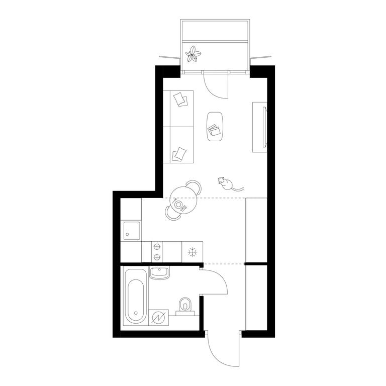 Apartment Sale, 24.3 sq. m. at Irtyshskiy Kvartal, 2nd Irtyshsky Drive, Moscow, Russia #1