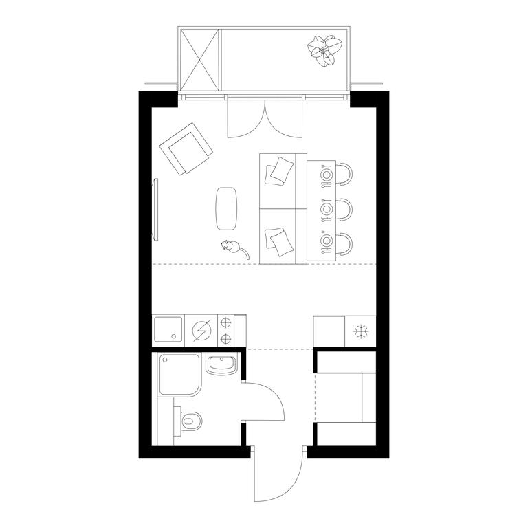 Apartment Sale, 25.1平方米 at Irtyshskiy Kvartal, 2nd Irtyshsky Drive, Moscow, Russia #1