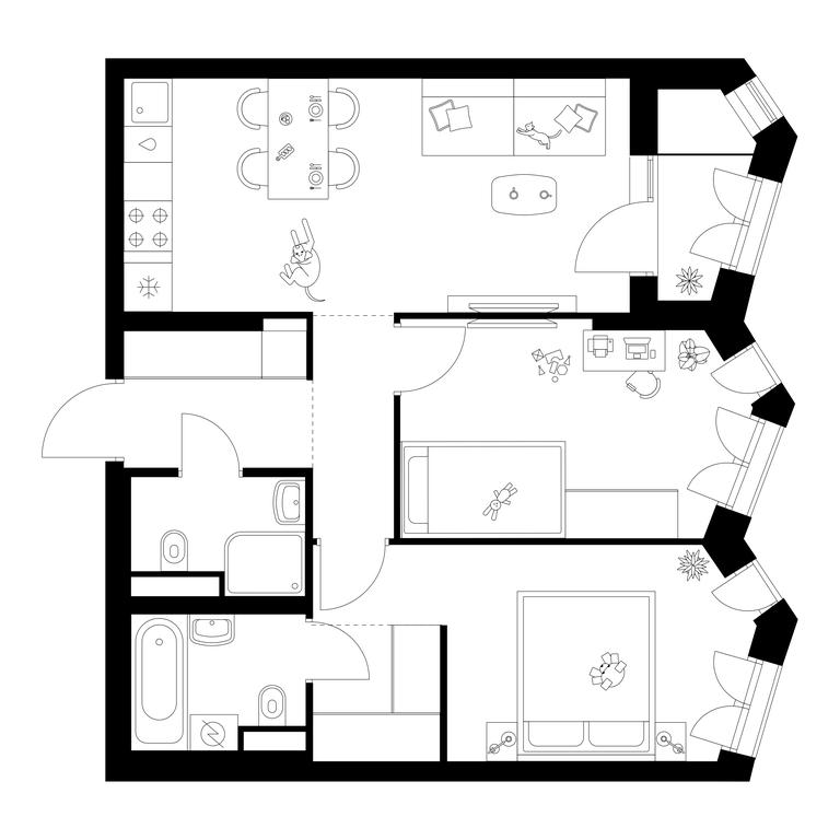 2-BD Apartment Sale, 57.5 sq. m. at Michurinskiy Park, Ozyornaya Street, 44А, Moscow, Russia #1 2-BD Apartment Sale, 57.5 sq. m. at Michurinskiy Park, Ozyornaya Street, 44А, Moscow, Russia #1