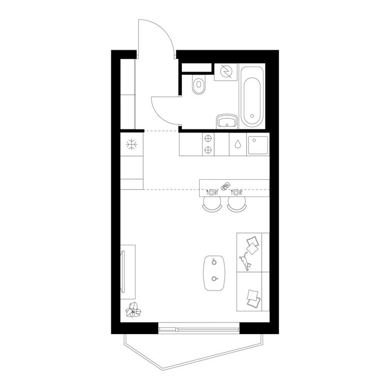 Apartment Sale, 25.2 sq. m. at Michurinskiy Park, Ozyornaya Street, 44А, Moscow, Russia #1