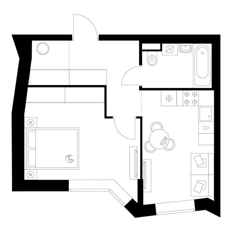1-BD Apartment Sale, 39.4 sq. m. at Michurinskiy Park, Ozyornaya Street, 44А, Moscow, Russia #1