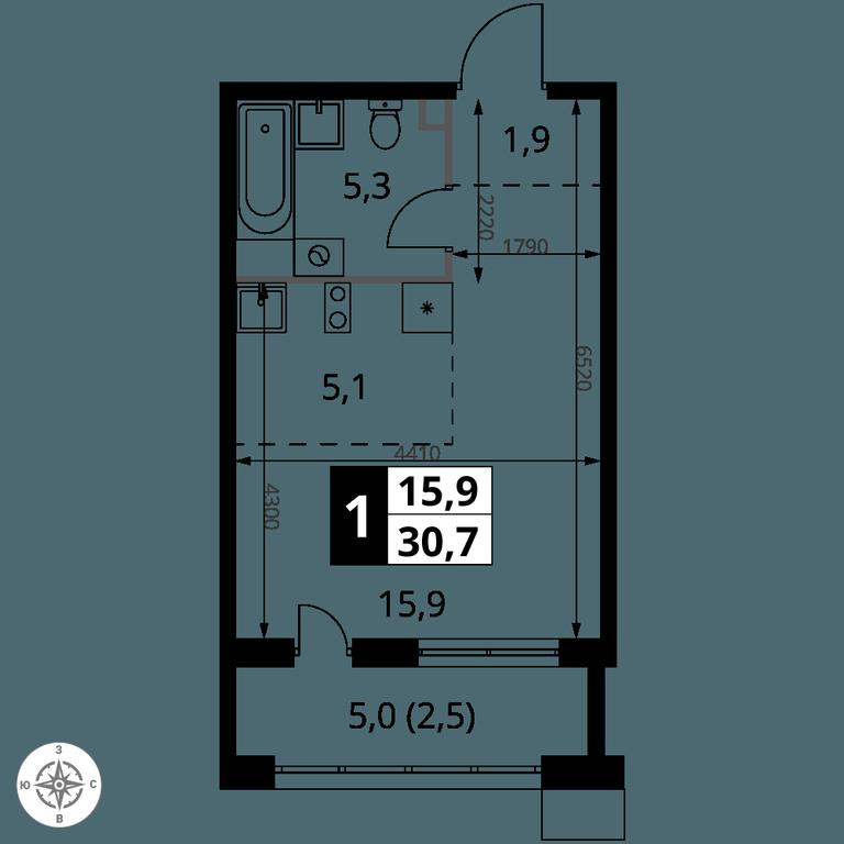 Apartment Sale, 30.7 sq. m. at 1-y Salarevskiy, Kiyevskoye Highway, Moskovskiy Settlement, Moscow, Russia #2