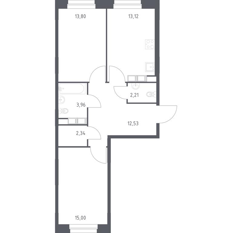1-BD Apartment Sale, 62.96 sq. m. at Eko Bunino, prospekt Kuprina, 34к1, Sosenskoye Settlement, Moscow, Russia #1 1-BD Apartment Sale, 62.96 sq. m. at Eko Bunino, prospekt Kuprina, 34к1, Sosenskoye Settlement, Moscow, Russia #1