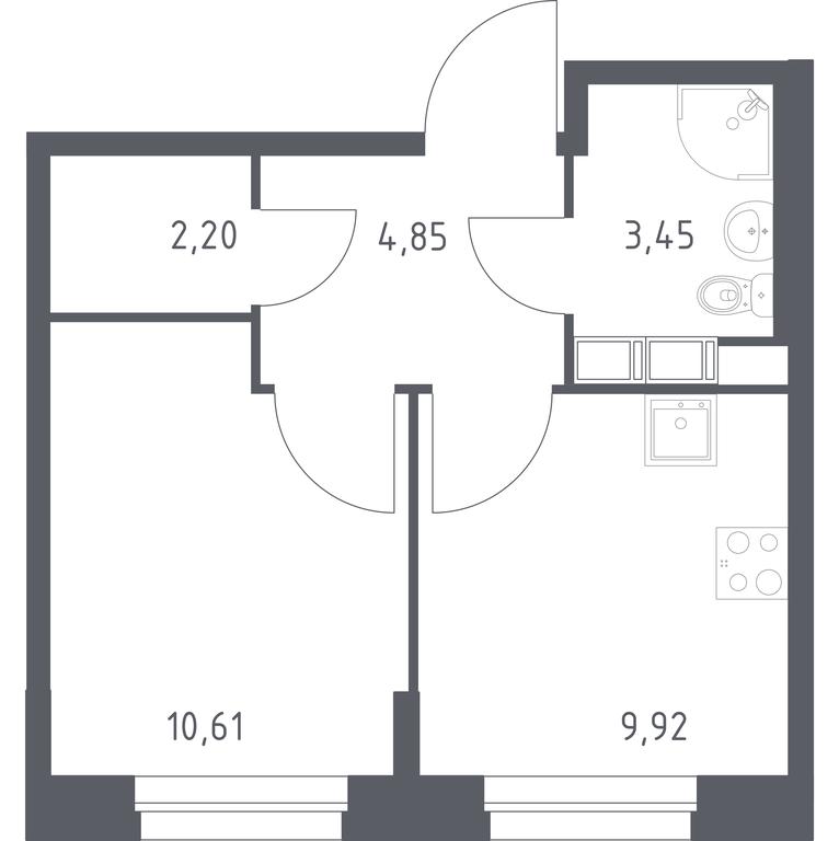 Apartment Sale, 31.03 sq. m. at Eko Bunino, prospekt Kuprina, 34к1, Sosenskoye Settlement, Moscow, Russia #1 Apartment Sale, 31.03 sq. m. at Eko Bunino, prospekt Kuprina, 34к1, Sosenskoye Settlement, Moscow, Russia #1