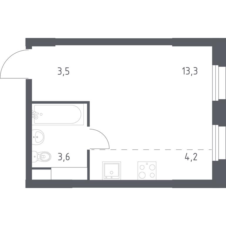 Apartment Sale, 24.6 sq. m. at Eko Bunino, prospekt Kuprina, 34к1, Sosenskoye Settlement, Moscow, Russia #1 Apartment Sale, 24.6 sq. m. at Eko Bunino, prospekt Kuprina, 34к1, Sosenskoye Settlement, Moscow, Russia #1