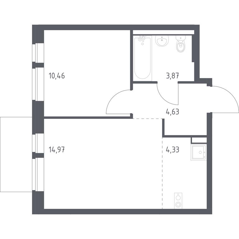 Apartment Sale, 38.26平方米 at Kvartal Aviatorov, ulitsa Koldunova, Aviatorov Microdistrict, Balashikha, Moscow Region, Russia #1 Apartment Sale, 38.26平方米 at Kvartal Aviatorov, ulitsa Koldunova, Aviatorov Microdistrict, Balashikha, Moscow Region, Russia #1