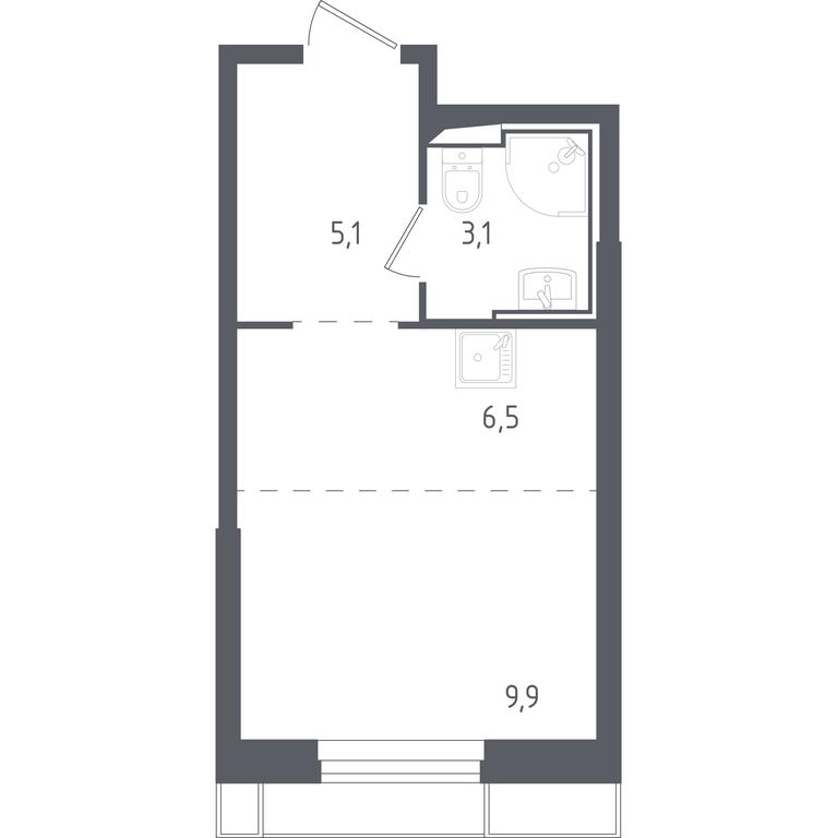 Apartment Sale, 24.63 sq. m. at Sputnik, Lipovoy Roschi Street, 1к4, derevnya Razdory, Odintsovskiy City District, Moscow Region, Russia #1 Apartment Sale, 24.63 sq. m. at Sputnik, Lipovoy Roschi Street, 1к4, derevnya Razdory, Odintsovskiy City District, Moscow Region, Russia #1