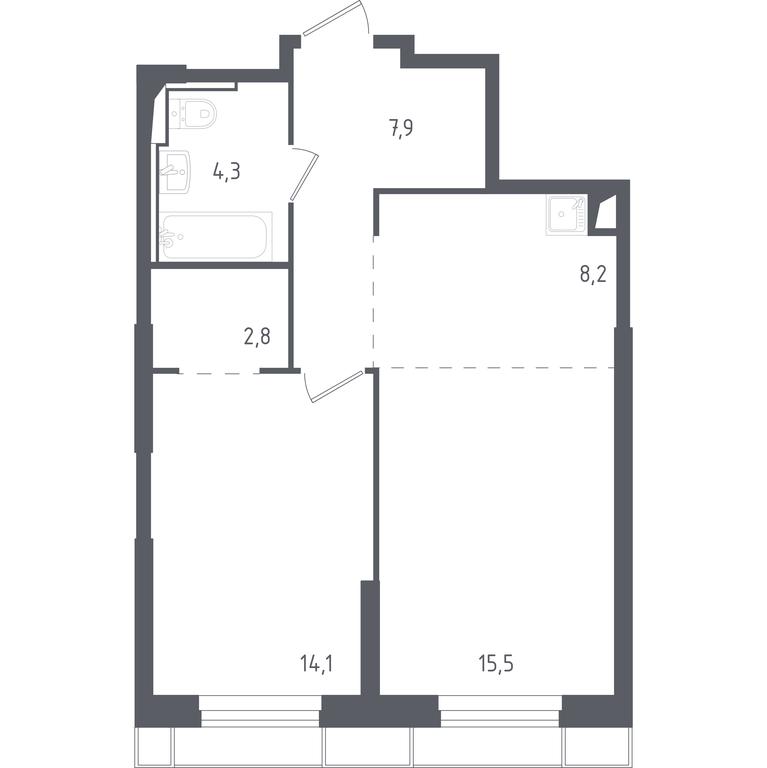 Apartment Sale, 52.79 sq. m. at Sputnik, Lipovoy Roschi Street, 1к4, derevnya Razdory, Odintsovskiy City District, Moscow Region, Russia #1 Apartment Sale, 52.79 sq. m. at Sputnik, Lipovoy Roschi Street, 1к4, derevnya Razdory, Odintsovskiy City District, Moscow Region, Russia #1