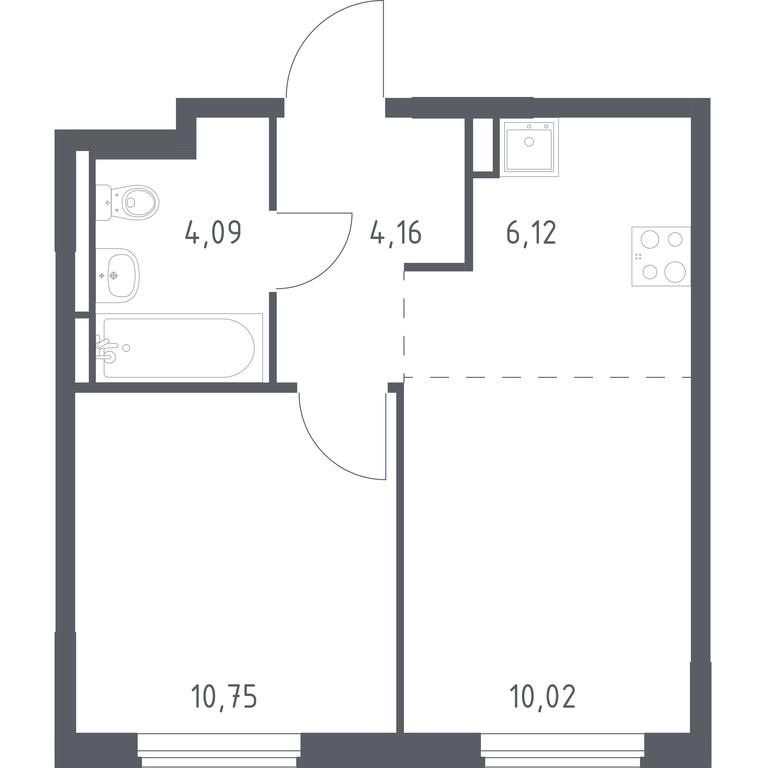 Apartment Sale, 35.14 sq. m. at Mytishchi Park, Silikatnaya ulitsa, 41к3, Mytischi, Moscow Region, Russia #1