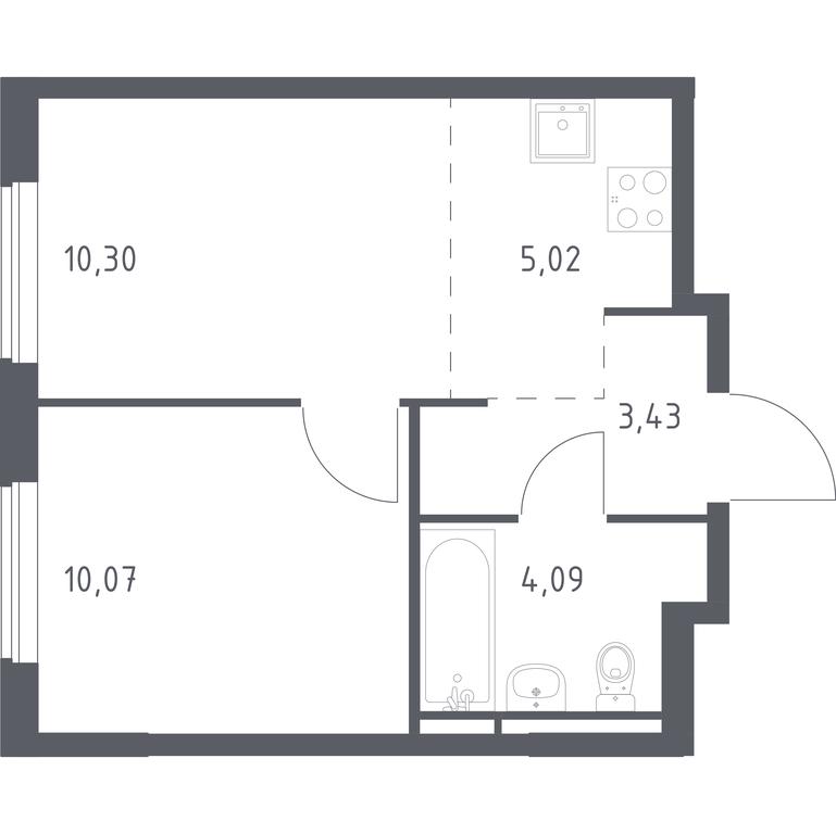Apartment Sale, 32.91 sq. m. at Mytishchi Park, Silikatnaya ulitsa, 41к3, Mytischi, Moscow Region, Russia #1 Apartment Sale, 32.91 sq. m. at Mytishchi Park, Silikatnaya ulitsa, 41к3, Mytischi, Moscow Region, Russia #1