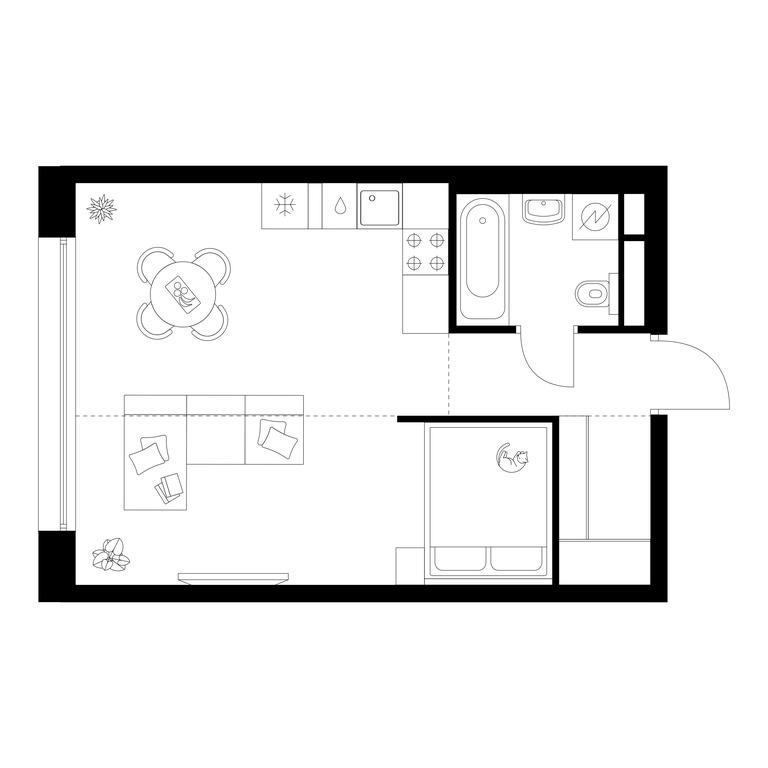 1-BD Apartment Sale, 36.6 sq. m. at Moskvoreche, Kotlyakovskaya Street, Moscow, Russia #1 1-BD Apartment Sale, 36.6 sq. m. at Moskvoreche, Kotlyakovskaya Street, Moscow, Russia #1