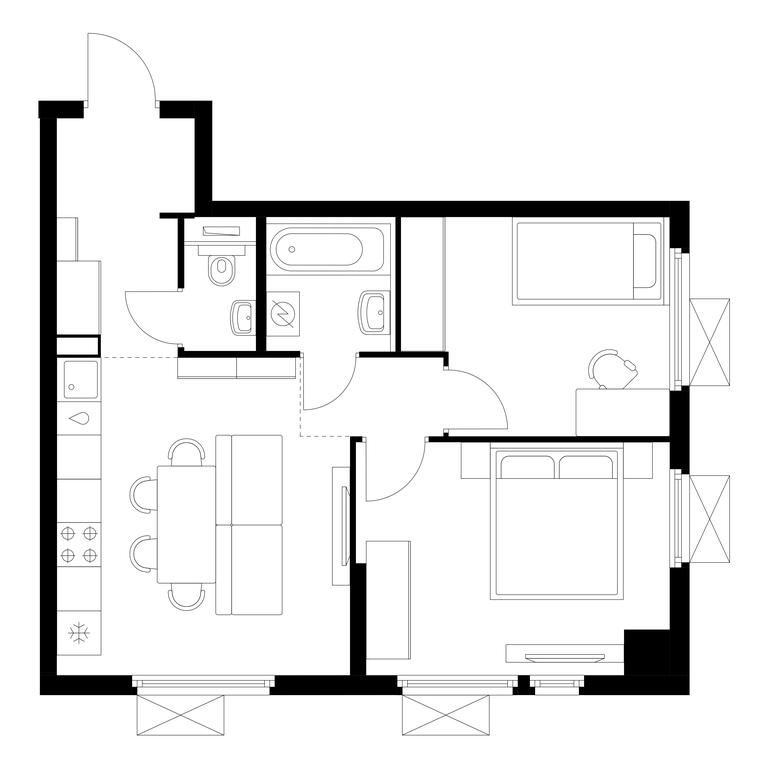 2-BD Apartment Sale, 51.1平方米 at Yaroslavskij kvartal, Yaroslavskiy Drive, 116, Korolyov, Moscow Region, Russia #1 2-BD Apartment Sale, 51.1平方米 at Yaroslavskij kvartal, Yaroslavskiy Drive, 116, Korolyov, Moscow Region, Russia #1