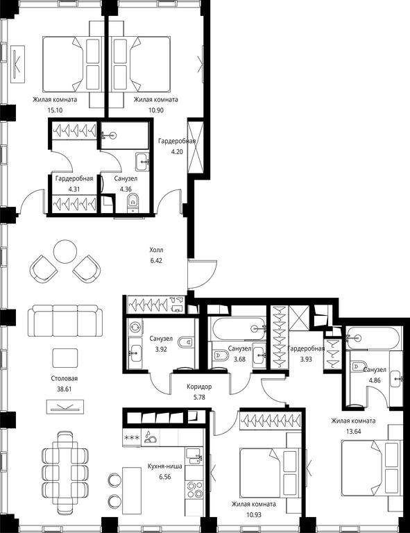4-BD Apartment Sale, 137.2 sq. m. at City Bay, Volokolamskoye Highway, 95с3, Moscow, Russia #1 4-BD Apartment Sale, 137.2 sq. m. at City Bay, Volokolamskoye Highway, 95с3, Moscow, Russia #1