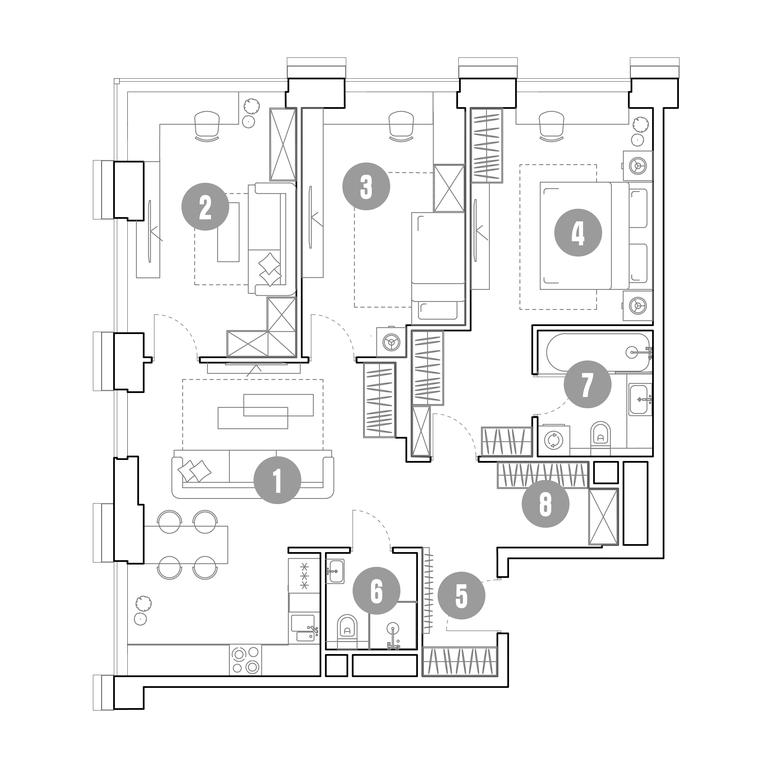 3-BD Apartment Sale, 92.5 sq. m. at Mirapolis, Mira Avenue, 222Ас9, Moscow, Russia #1 3-BD Apartment Sale, 92.5 sq. m. at Mirapolis, Mira Avenue, 222Ас9, Moscow, Russia #1