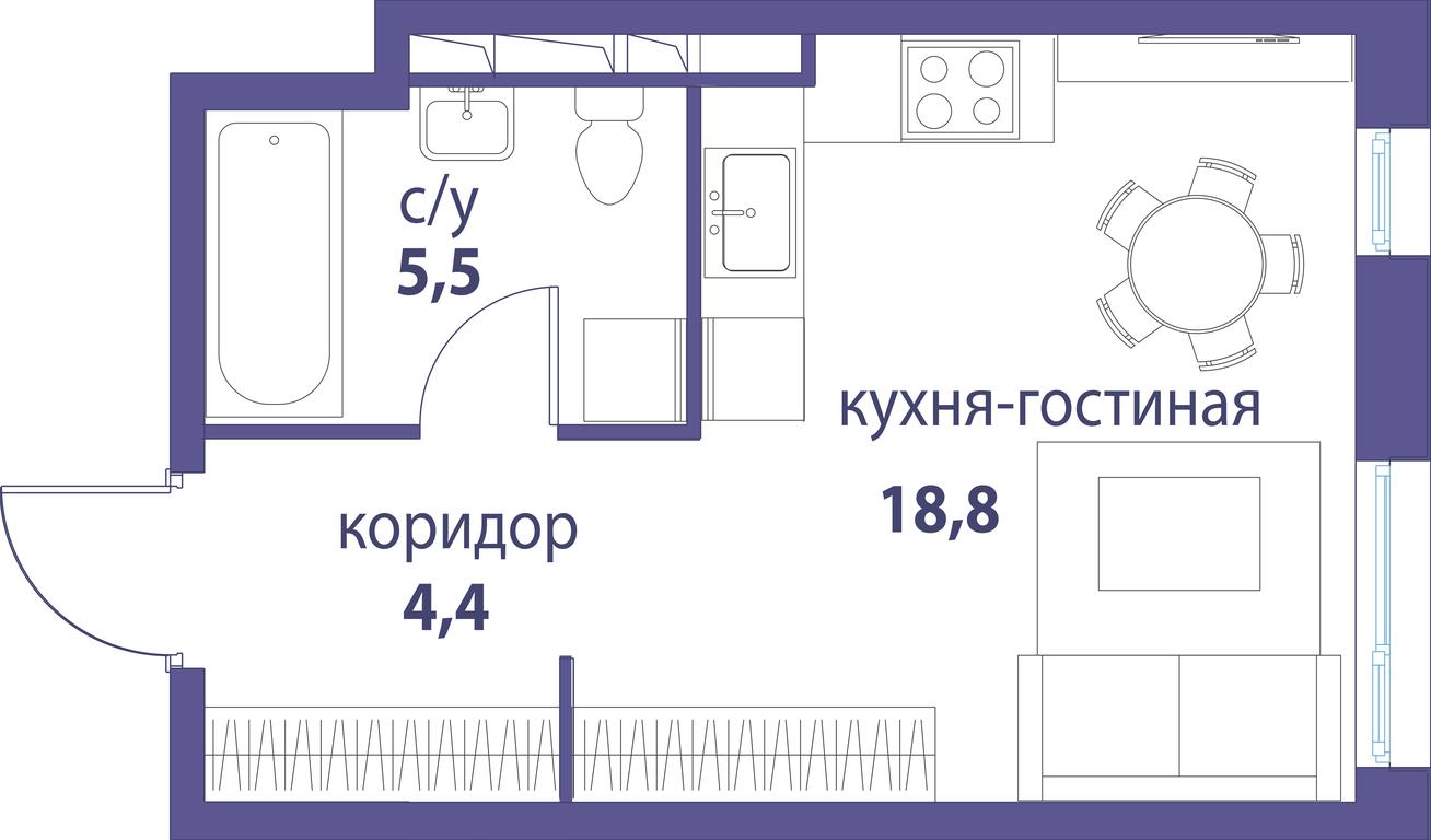 Продажа квартиры, 28,7 м² в ЖК «Символ», проезд Невельского, 6к1, Москва, Россия #1 Продажа квартиры, 28,7 м² в ЖК «Символ», проезд Невельского, 6к1, Москва, Россия #1