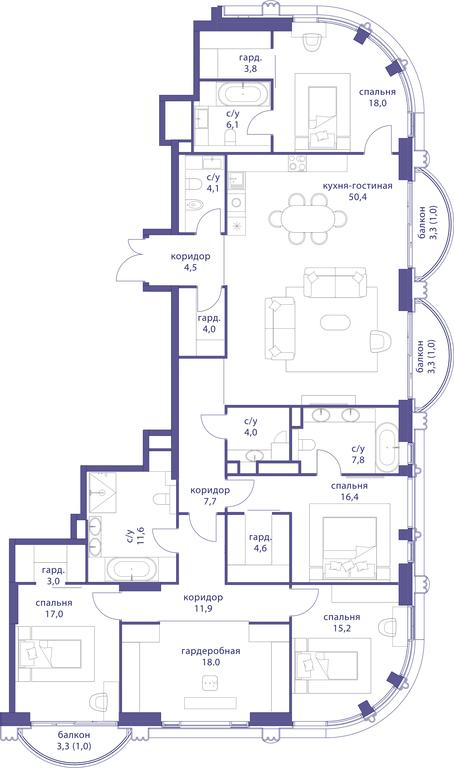 5-BD Apartment Sale, 211.1平方米 at Tatarskaya 35, Bolshaya Tatarskaya Street, Moscow, Russia #1 5-BD Apartment Sale, 211.1平方米 at Tatarskaya 35, Bolshaya Tatarskaya Street, Moscow, Russia #1