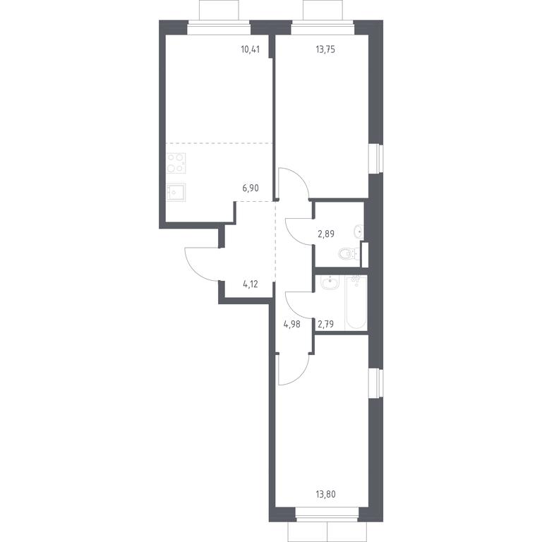 1-BD Apartment Sale, 59.64平方米 at Podolskie Kvartaly, zhiloy kompleks Podolskiye Kvartaly, Ryazanovskoe Settlement, Moscow, Russia #1 1-BD Apartment Sale, 59.64平方米 at Podolskie Kvartaly, zhiloy kompleks Podolskiye Kvartaly, Ryazanovskoe Settlement, Moscow, Russia #1