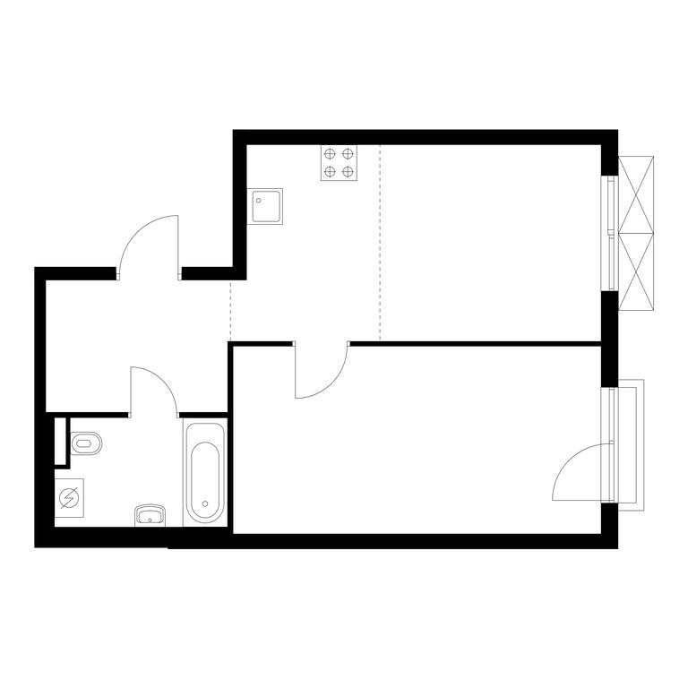 1-BD Apartment Sale, 44.3平方米 at Yauza Park, ulitsa Kolontsova, 4, Mytischi, Moscow Region, Russia #1 1-BD Apartment Sale, 44.3平方米 at Yauza Park, ulitsa Kolontsova, 4, Mytischi, Moscow Region, Russia #1