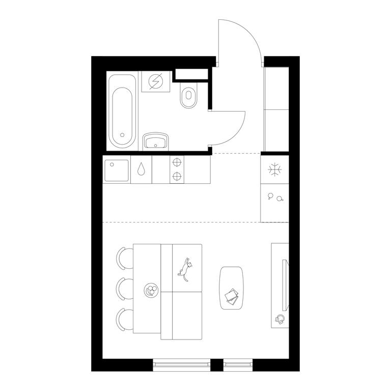 Apartment Sale, 23.6 sq. m. at Ilinskie Luga, Zapovednaya Street, 1, posyolok Ilyinskoye-Usovo, Krasnogorsk City District, Moscow Region, Russia #2