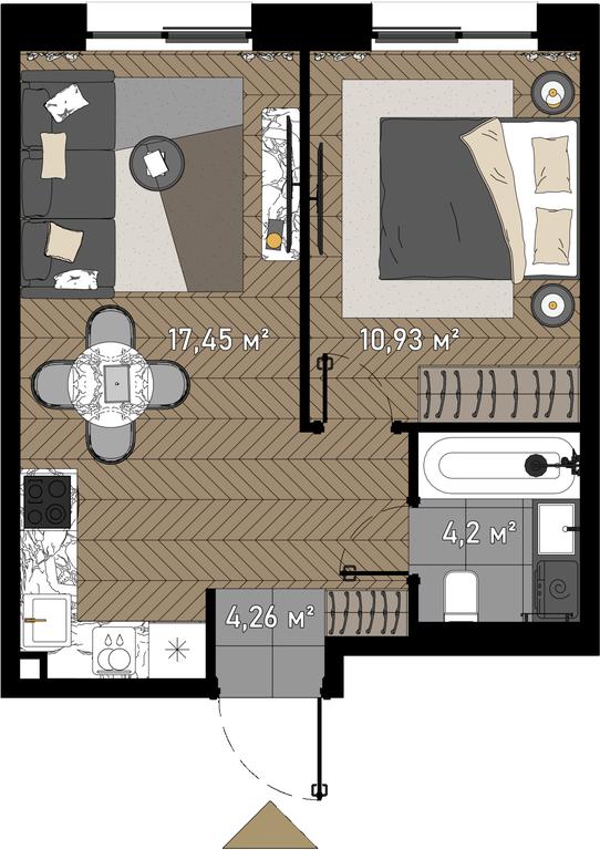 2-BD Apartment Sale, 36.2 sq. m. at Zorge 9, Zorge Street, 9к1, Moscow, Russia #1 2-BD Apartment Sale, 36.2 sq. m. at Zorge 9, Zorge Street, 9к1, Moscow, Russia #1