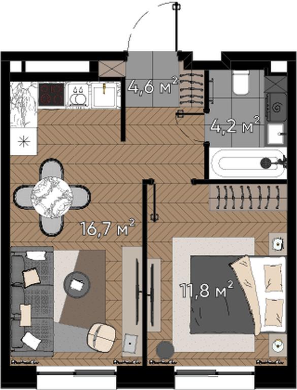 2-BD Apartment Sale, 37.3 sq. m. at Zorge 9, Zorge Street, 9к1, Moscow, Russia #2 2-BD Apartment Sale, 37.3 sq. m. at Zorge 9, Zorge Street, 9к1, Moscow, Russia #2