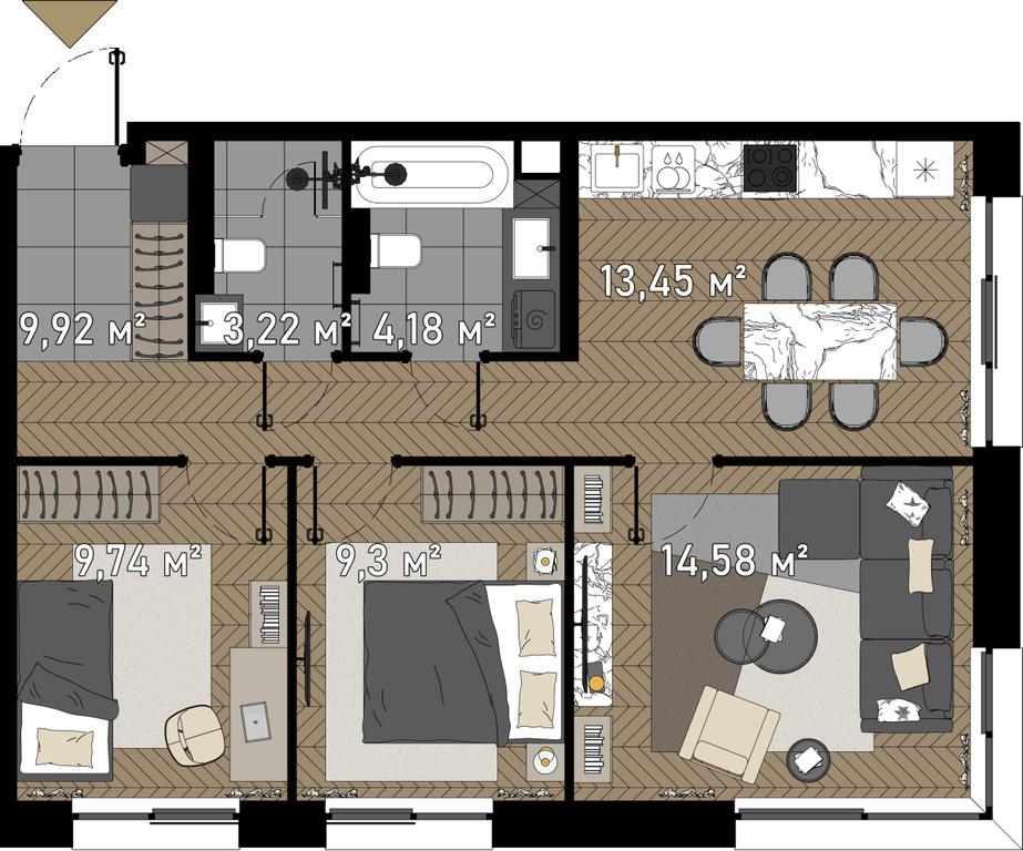 4-BD Apartment Sale, 65 sq. m. at Zorge 9, Zorge Street, 9к1, Moscow, Russia #1 4-BD Apartment Sale, 65 sq. m. at Zorge 9, Zorge Street, 9к1, Moscow, Russia #1