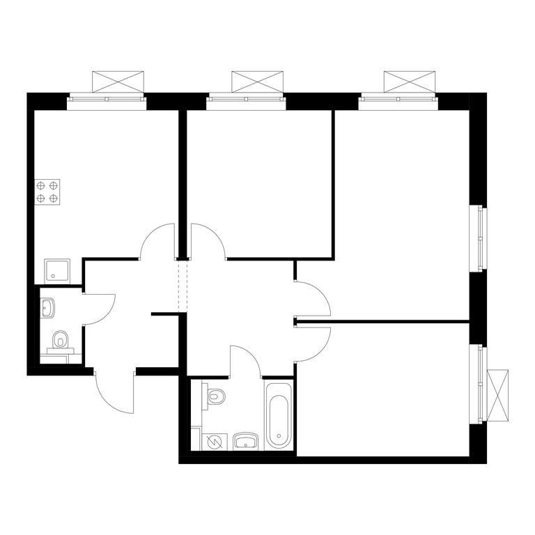 3-BD Apartment Sale, 72.4平方米 at Liublinskiy Park, Lyublinskaya Street, 78к2, Moscow, Russia #1 3-BD Apartment Sale, 72.4平方米 at Liublinskiy Park, Lyublinskaya Street, 78к2, Moscow, Russia #1
