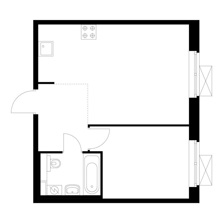 1-BD Apartment Sale, 41.2 sq. m. at Liublinskiy Park, Lyublinskaya Street, 78к2, Moscow, Russia #1