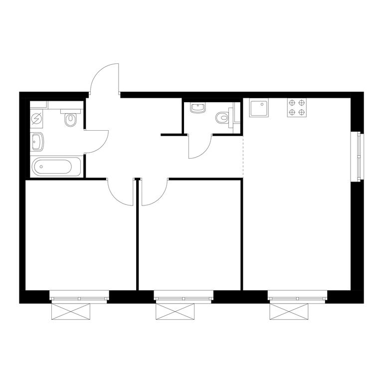 2-BD Apartment Sale, 59.7平方米 at Liublinskiy Park, Lyublinskaya Street, 78к2, Moscow, Russia #1 2-BD Apartment Sale, 59.7平方米 at Liublinskiy Park, Lyublinskaya Street, 78к2, Moscow, Russia #1