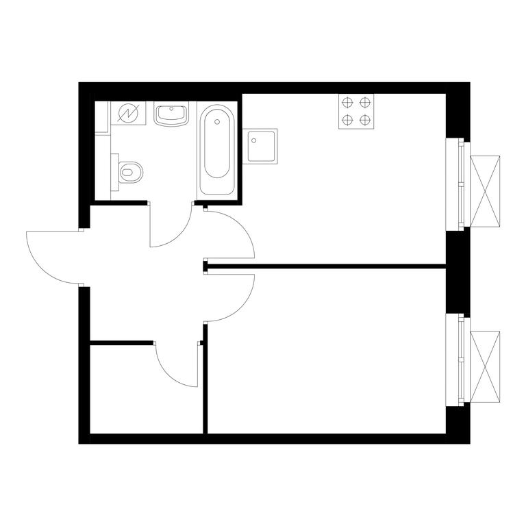 1-BD Apartment Sale, 33.6 sq. m. at Liublinskiy Park, Lyublinskaya Street, 78к2, Moscow, Russia #1
