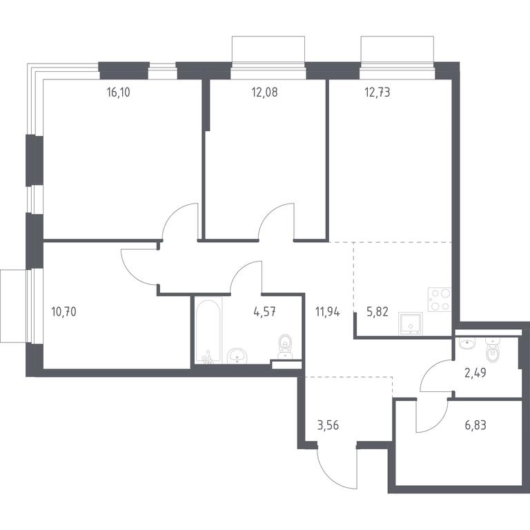 2-BD Apartment Sale, 86.82平方米 at Kvartal Aviatorov, ulitsa Koldunova, Aviatorov Microdistrict, Balashikha, Moscow Region, Russia #1 2-BD Apartment Sale, 86.82平方米 at Kvartal Aviatorov, ulitsa Koldunova, Aviatorov Microdistrict, Balashikha, Moscow Region, Russia #1