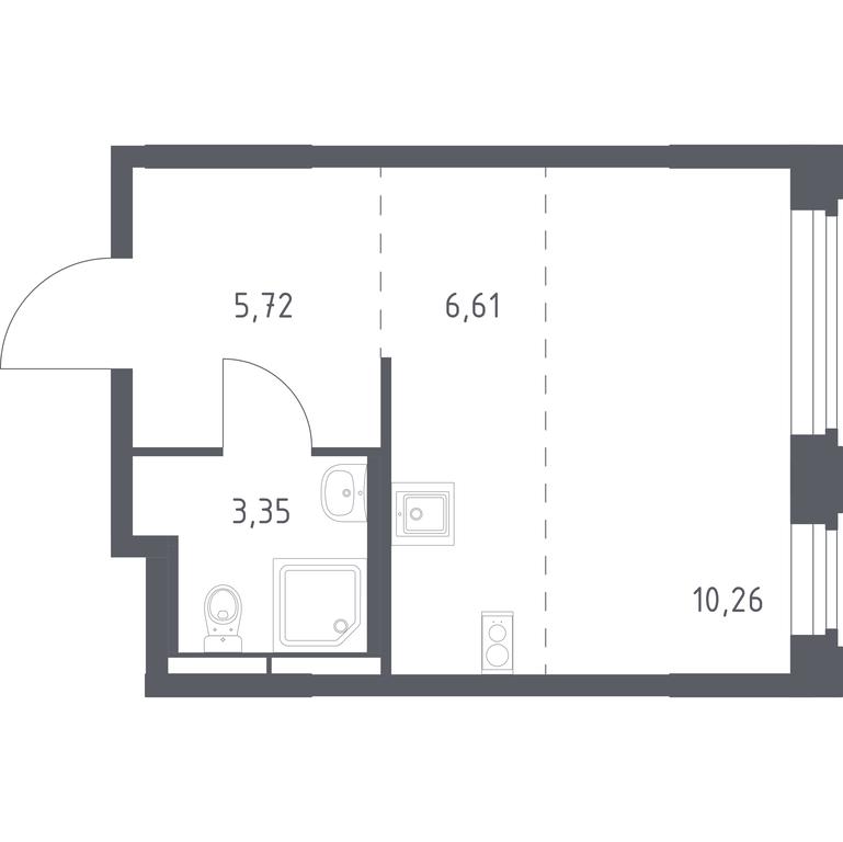Apartment Sale, 25.94 sq. m. at Kosmicheskiy kvartal, M.K. Tikhonravova Street, Yubileyniy Microdistrict, Korolyov, Moscow Region, Russia #1 Apartment Sale, 25.94 sq. m. at Kosmicheskiy kvartal, M.K. Tikhonravova Street, Yubileyniy Microdistrict, Korolyov, Moscow Region, Russia #1