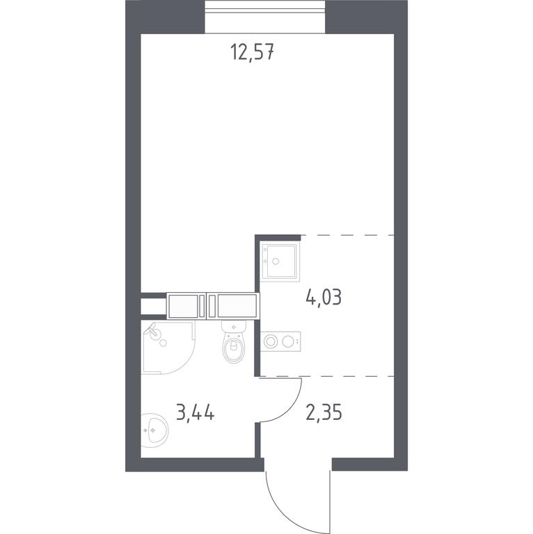 Apartment Sale, 22.39 sq. m. at Tsvetochnye Poliany, kvartal № 23, Filimonkovskoye Municipal Formation, Moscow, Russia #1