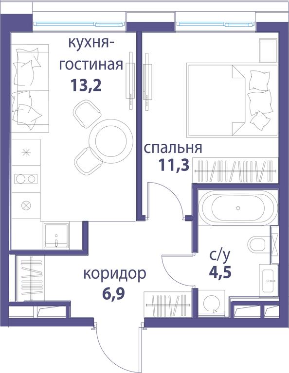 Продажа 1-комн. квартиры, 35,9 м² в ЖК «Символ», проезд Невельского, 6к1, Москва, Россия #1 Продажа 1-комн. квартиры, 35,9 м² в ЖК «Символ», проезд Невельского, 6к1, Москва, Россия #1