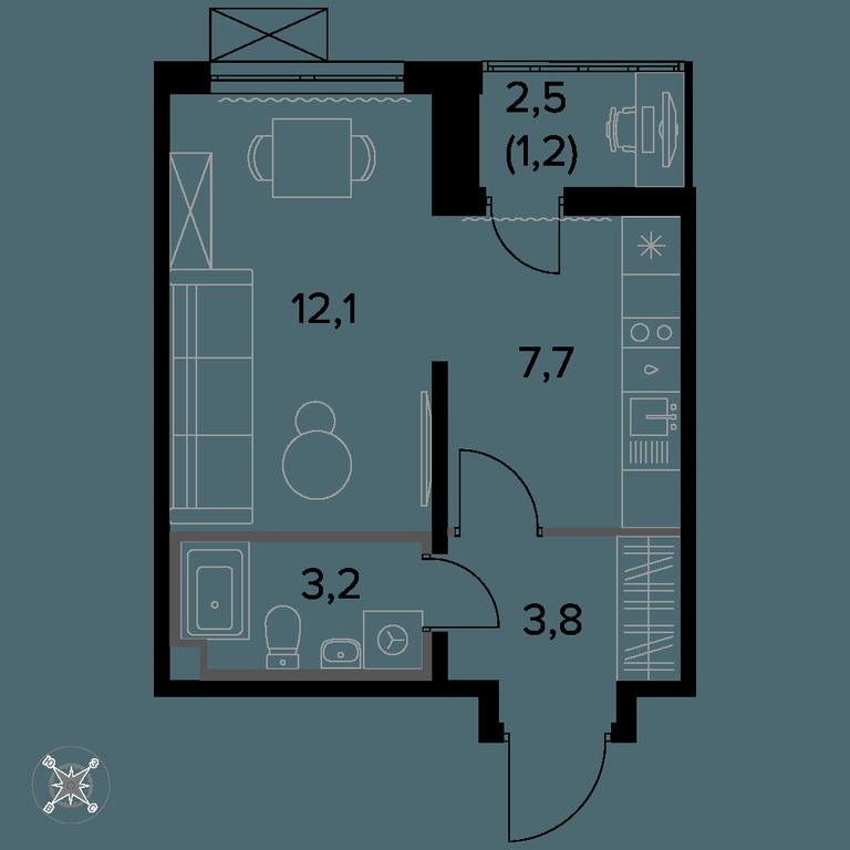 Apartment Sale, 28.3 sq. m. at Pervyi Leningradskiy, Pervy Leningradskiy Residential Complex, Moscow, Russia #1 Apartment Sale, 28.3 sq. m. at Pervyi Leningradskiy, Pervy Leningradskiy Residential Complex, Moscow, Russia #1