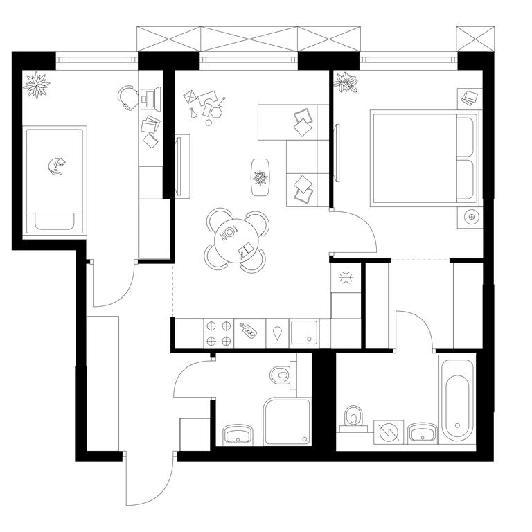 2-BD Apartment Sale, 52.5 sq. m. at Plehanova 11, Plekhanova Street, 13с6, Moscow, Russia #1 2-BD Apartment Sale, 52.5 sq. m. at Plehanova 11, Plekhanova Street, 13с6, Moscow, Russia #1