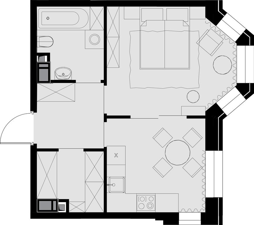 1-BD Apartment Sale, 33.3 sq. m. at Teatralnyi Kvartal, Rotmistrova Street, 2, Moscow, Russia #1 1-BD Apartment Sale, 33.3 sq. m. at Teatralnyi Kvartal, Rotmistrova Street, 2, Moscow, Russia #1