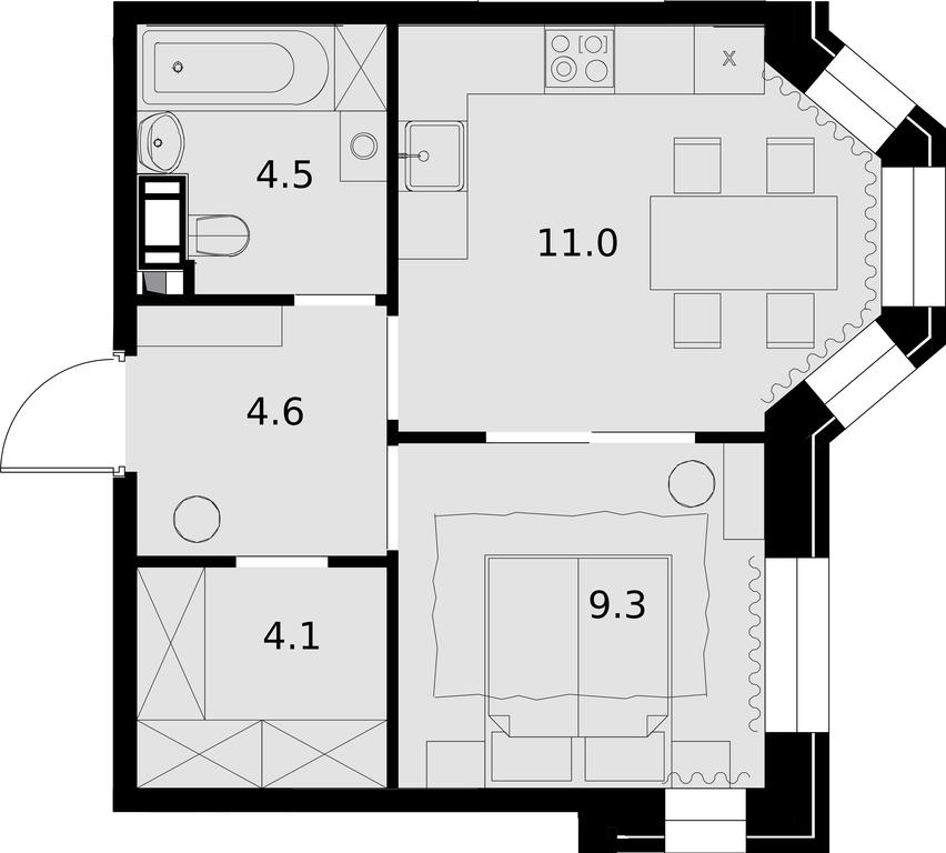 1-BD Apartment Sale, 33.6 sq. m. at Teatralnyi Kvartal, Rotmistrova Street, 2, Moscow, Russia #1 1-BD Apartment Sale, 33.6 sq. m. at Teatralnyi Kvartal, Rotmistrova Street, 2, Moscow, Russia #1