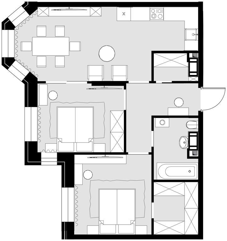 Продажа 2-комн. квартиры, 62,4 м² в ЖК «Театральный квартал», улица Ротмистрова, 2, Москва, Россия #1 Продажа 2-комн. квартиры, 62,4 м² в ЖК «Театральный квартал», улица Ротмистрова, 2, Москва, Россия #1