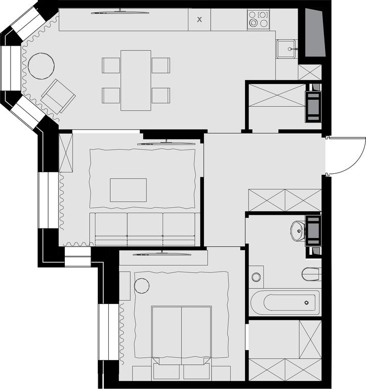 2-BD Apartment Sale, 62.6 sq. m. at Teatralnyi Kvartal, Rotmistrova Street, 2, Moscow, Russia #1