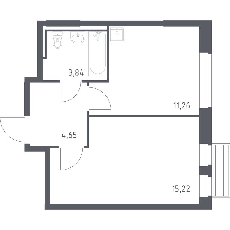 Apartment Sale, 34.5 sq. m. at Rublevskiy Kvartal, Laykovo Green Quarter, zhiloy kompleks Gorod-sobytiye Laykovo, selo Laykovo, Odintsovskiy City District, Moscow Region, Russia #1 Apartment Sale, 34.5 sq. m. at Rublevskiy Kvartal, Laykovo Green Quarter, zhiloy kompleks Gorod-sobytiye Laykovo, selo Laykovo, Odintsovskiy City District, Moscow Region, Russia #1