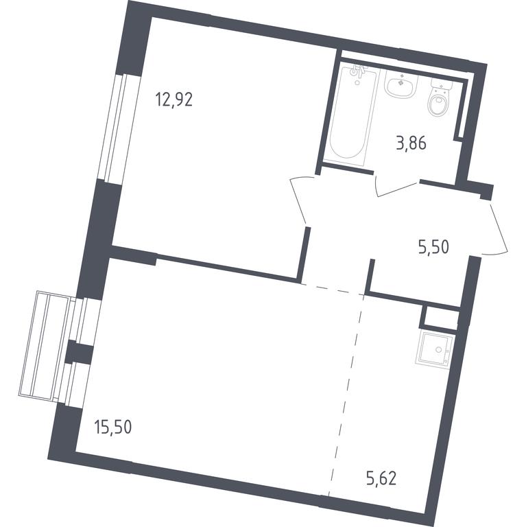 Apartment Sale, 43.1 sq. m. at Rublevskiy Kvartal, Laykovo Green Quarter, zhiloy kompleks Gorod-sobytiye Laykovo, selo Laykovo, Odintsovskiy City District, Moscow Region, Russia #1