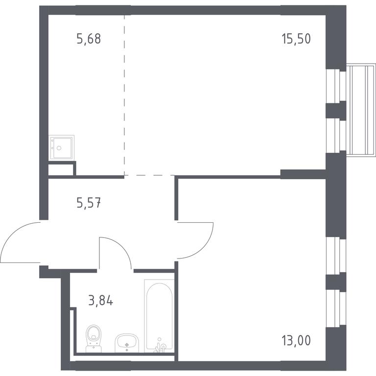 Apartment Sale, 43.5 sq. m. at Rublevskiy Kvartal, Laykovo Green Quarter, zhiloy kompleks Gorod-sobytiye Laykovo, selo Laykovo, Odintsovskiy City District, Moscow Region, Russia #1