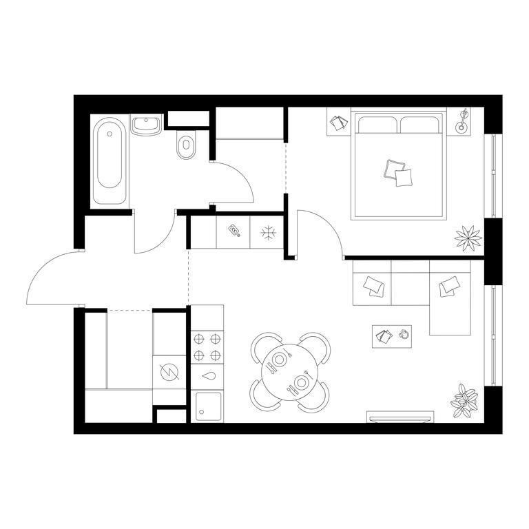 1-BD Apartment Sale, 37.3 sq. m. at Kavkazskiy Bulvar 51, Kavkazsky Boulevard, 51с3, Moscow, Russia #1 1-BD Apartment Sale, 37.3 sq. m. at Kavkazskiy Bulvar 51, Kavkazsky Boulevard, 51с3, Moscow, Russia #1