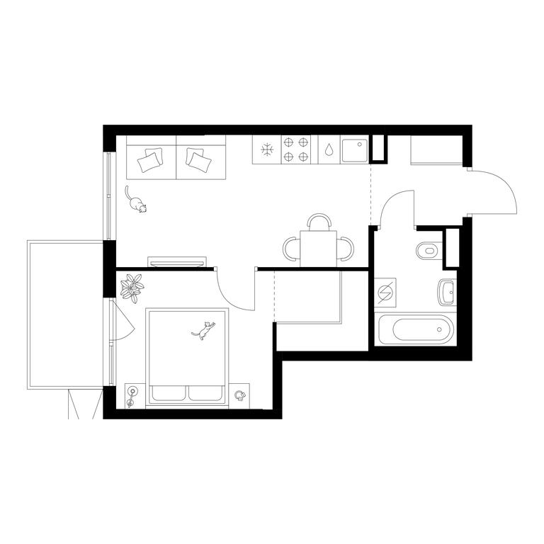 1-BD Apartment Sale, 34.2 sq. m. at Kavkazskiy Bulvar 51, Kavkazsky Boulevard, 51с3, Moscow, Russia #1 1-BD Apartment Sale, 34.2 sq. m. at Kavkazskiy Bulvar 51, Kavkazsky Boulevard, 51с3, Moscow, Russia #1