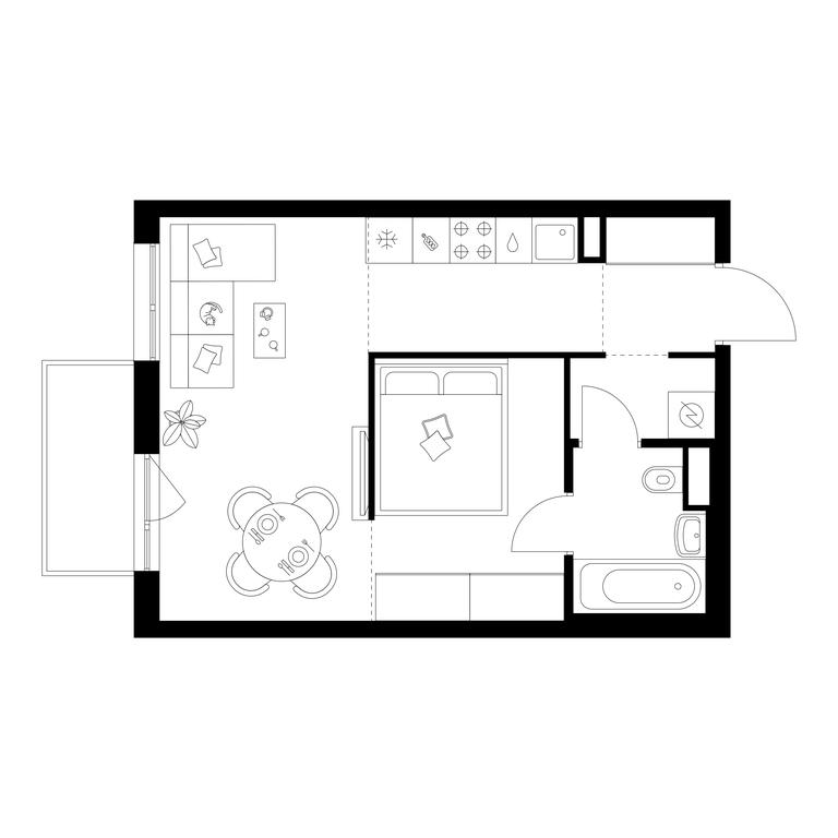 1-BD Apartment Sale, 35.2 sq. m. at Kavkazskiy Bulvar 51, Kavkazsky Boulevard, 51с3, Moscow, Russia #1 1-BD Apartment Sale, 35.2 sq. m. at Kavkazskiy Bulvar 51, Kavkazsky Boulevard, 51с3, Moscow, Russia #1