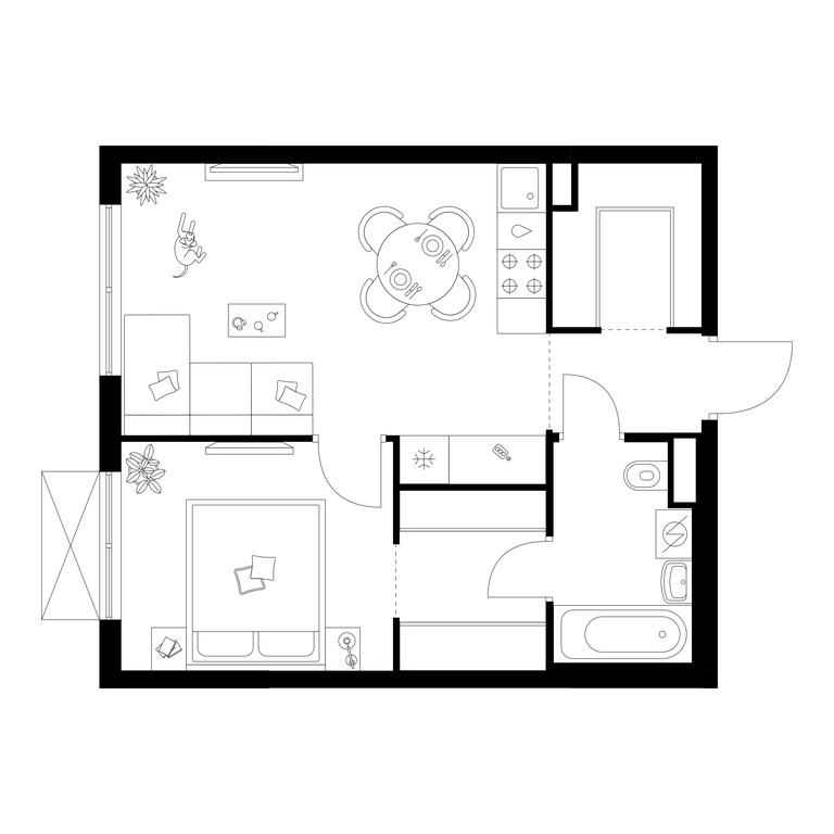 1-BD Apartment Sale, 41.1平方米 at Kavkazskiy Bulvar 51, Kavkazsky Boulevard, 51с3, Moscow, Russia #1 1-BD Apartment Sale, 41.1平方米 at Kavkazskiy Bulvar 51, Kavkazsky Boulevard, 51с3, Moscow, Russia #1